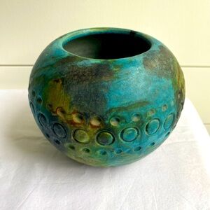 Alvino Bagni for Raymor Italy Sea Garden Vase Vessel Ceramic 1960s Vintage MCM